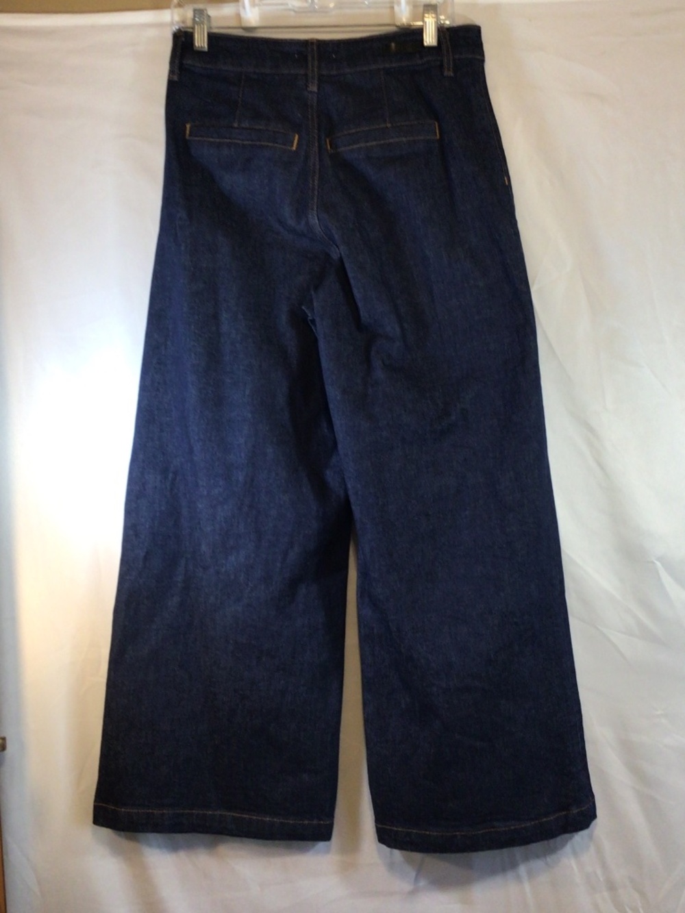 paige women harper patch pocket jeans blue size 29 (actual 30) retro 70’s sailor - Picture 2 of 11